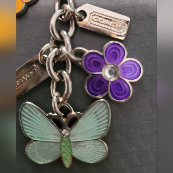 Coach Multicolor Floral and Butterfly Keychain/ Charms - Picture 4 of 8